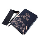 Bíblia de Estudo Mulher Preta Arc com Abas Preta Gliter Sbb