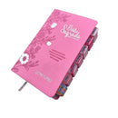Bíblia Jumbo Floral Rosa Full Color com abas Colocadas ARC