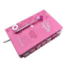 Bíblia Jumbo Floral Rosa Full Color com abas Colocadas ARC