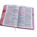 Bíblia Sagrada Rosa – Capa Luxo | Letra Hiper Gigante | Full Color com Abas Adesivas ARC | CPP