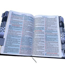 Bíblia Sagrada Preta – Capa Luxo | Letra Hiper Gigante | Full Color com Abas Adesivas ARC | CPP